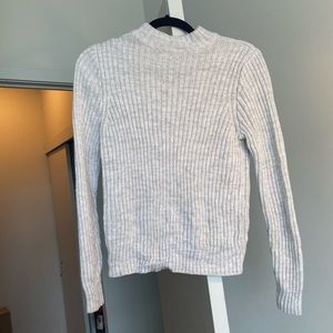 Gray mock neck